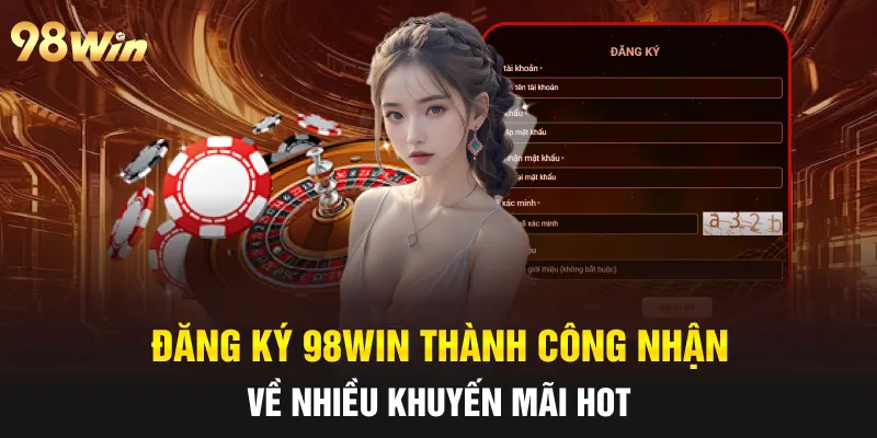 ĐĂNG KÝ 98WIN - HƯỚNG DẪN CHI TIẾT DỄ THỰC HIỆN NHẤT 2025 6 Đăng ký 98win thành công nhận về nhiều khuyến mãi Hot